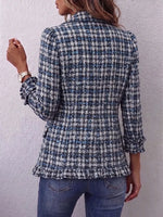 Vintage Elegant Pattern Patchwork Ruffled Jacket