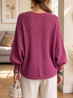 Retro Elegant Hollow Knit Art Casual Stylish Long Sleeve Layered Sweater