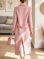 Retro Elegant Solid Color Lapel Art Casual Stylish Long Sleeve Coat