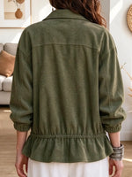 Retro Chic Corduroy Art Casual Stylish Long Sleeve Coat