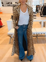 Retro Cozy Leopard Pattern Art Casual Lapel Stylish Long Sleeve Coat