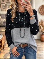Women's Long Sleeve Crew Neck Loose Fit Pullover Top