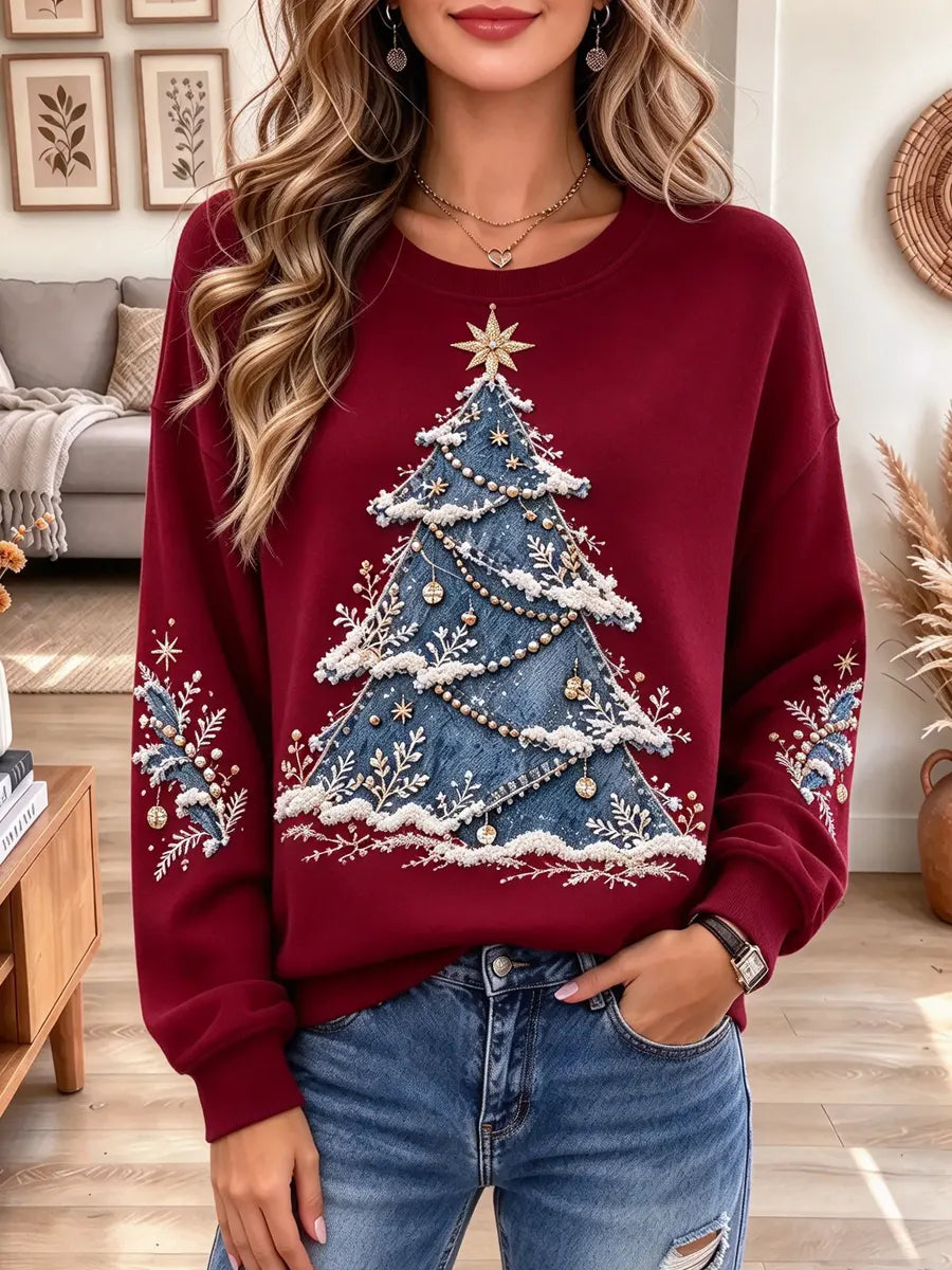 Lovely Christmas Pattern Art Casual Stylish Long Sleeve Sweatshirt