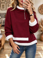 Women's Half Zip Fleece Sweatshirt