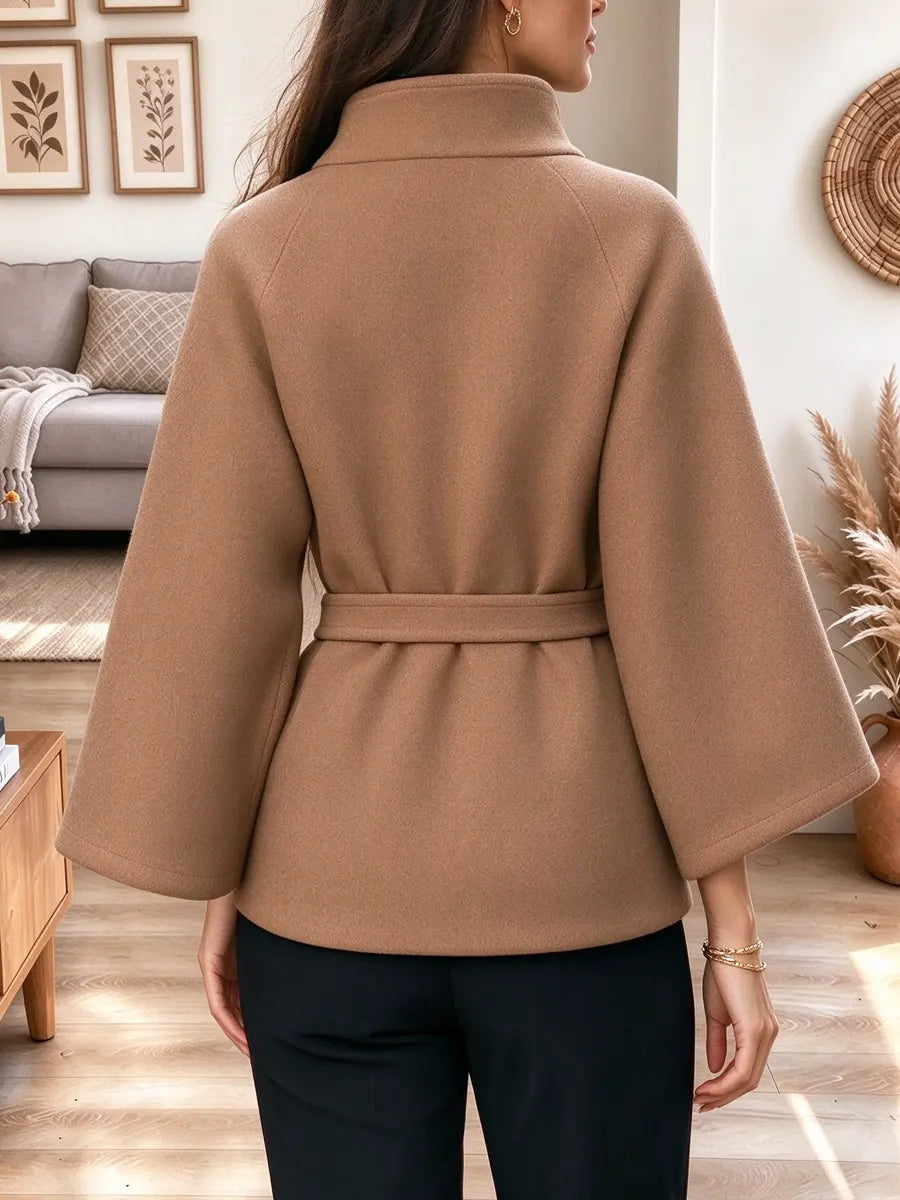 Retro Elegant Classic Art Casual Stand Collar Stylish Long Sleeve Coat