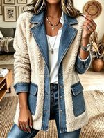 Women's Lapel Faux Shearling Jacket