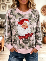 Vintage Elegant Sparkly Santa Claus Christmas Sweatshirt