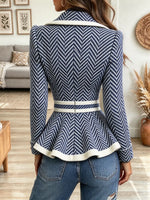 Retro Chic Ruffle Lapel Button Art Casual Stylish Long Sleeve Coat