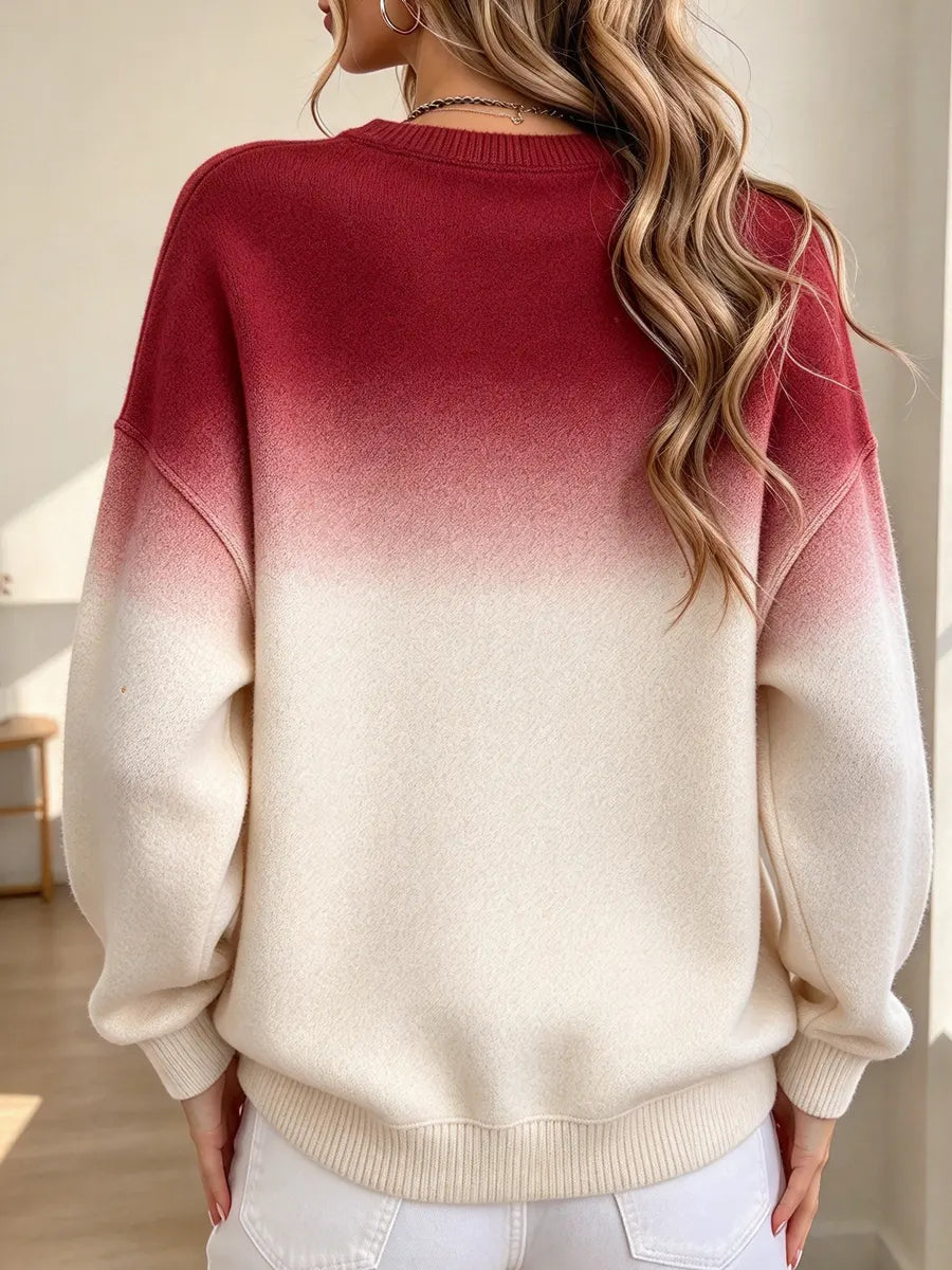 Lovely Christmas Deer Pattern Art Casual Stylish Long Sleeve Sweatshirt