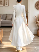 Vintage Chic Suit Art Casual Stylish Long Sleeve Coat And Pants Two-piece Suit