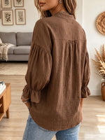 Vintage Elegant Cotton-linen Shirt