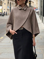 Retro Plaid Pattern Classic Art Casual Lapel Stylish Long Sleeve Coat