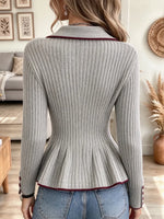 Retro Cozy Lapel Art Casual Stylish Knit Long Sleeve Sweater Coat