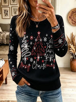Women's Christmas Tree Graphic Knit Sweater