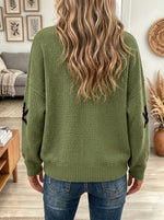 Women's Snowman Textured Knit Sweater