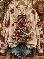 Women's Vintage Christmas Tree Sweatshirt