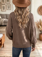 Women's Fringe Trim Crewneck Sweater