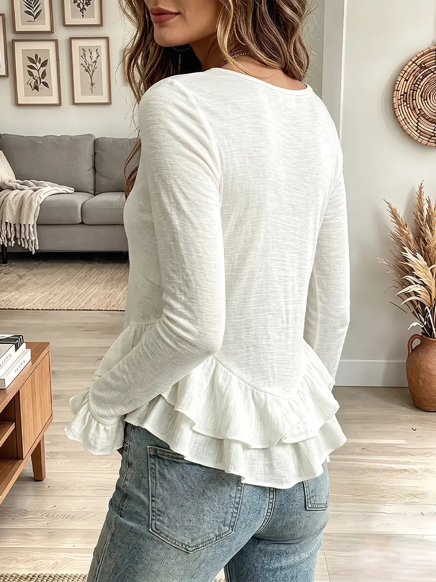 Vintage Elegant Ruffle Shirt