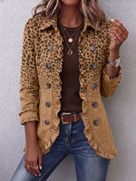Vintage Elegant Plaid Patchwork Ruffled Jacket