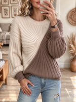 Women's Elegant Round Neck Long-sleeved Knitwear