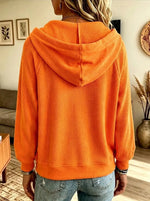 Women's Half-Zip Kangaroo Pocket Knit Hoodie