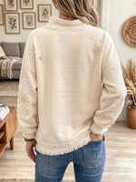 Women's Snowflake Snowman Print Half-Zip Sweatshirt