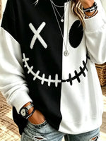 Funny Halloween Pattern Art Print Casual Long Sleeve Sweatshirt