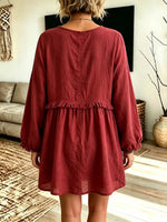 Women Boho Tassel Tunic Dress