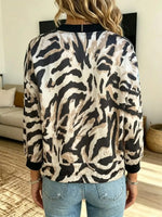 Retro Leopard Pattern Long Sleeve Casual Stylish Jacket