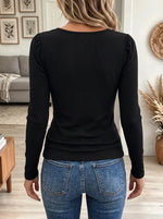 Women's Pearl Trim V-Neck Sweater