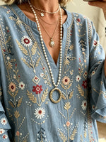 Women's Floral Ruffle Sleeve Blouse
