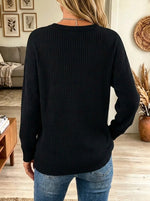 Women's Striped Sequin Prinr Sweater