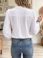 Women's Lace Panel Chiffon Blouse