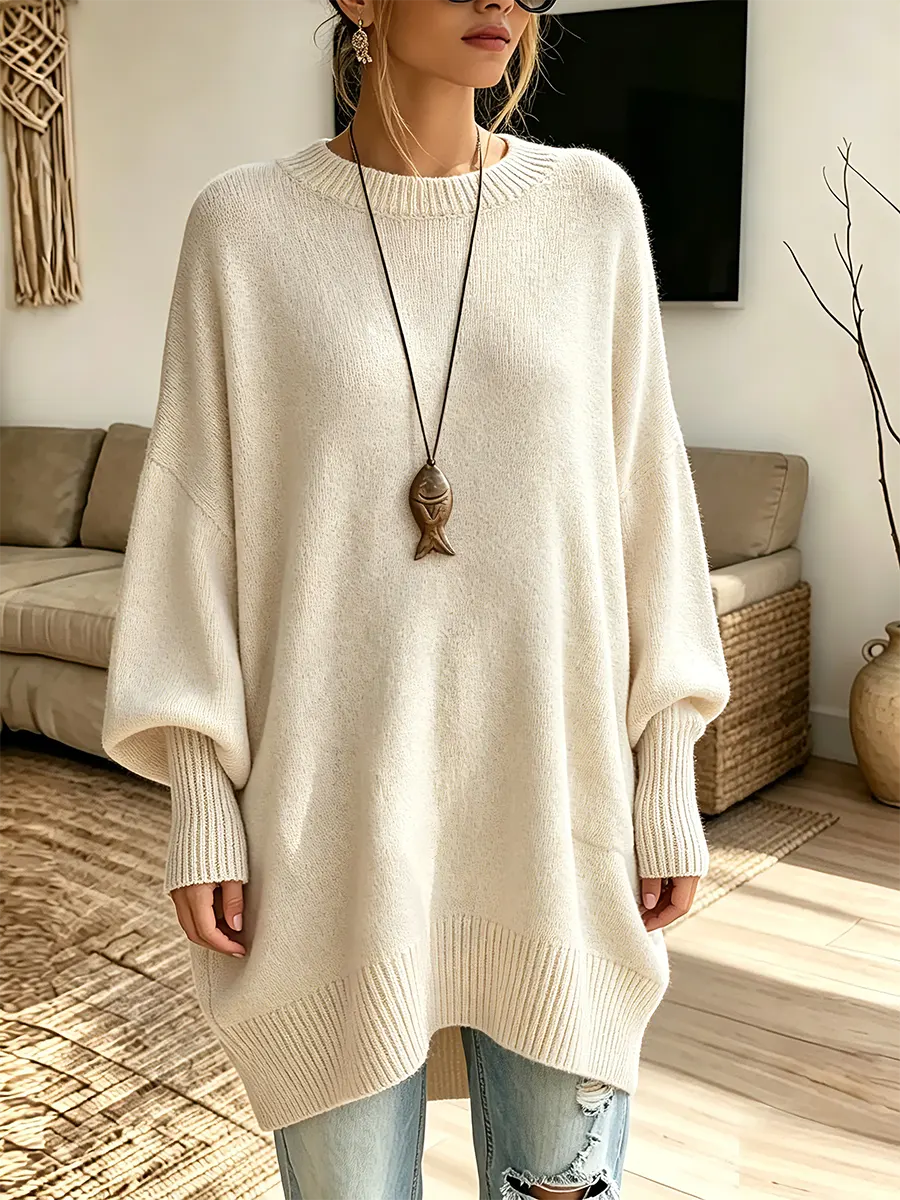 Vintage Elegant Casual Long Sweater