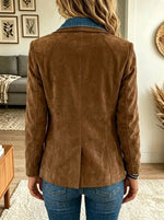 Women's Suede Tailored Blazer