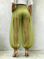Women's Mesh See-through High-waist Pants