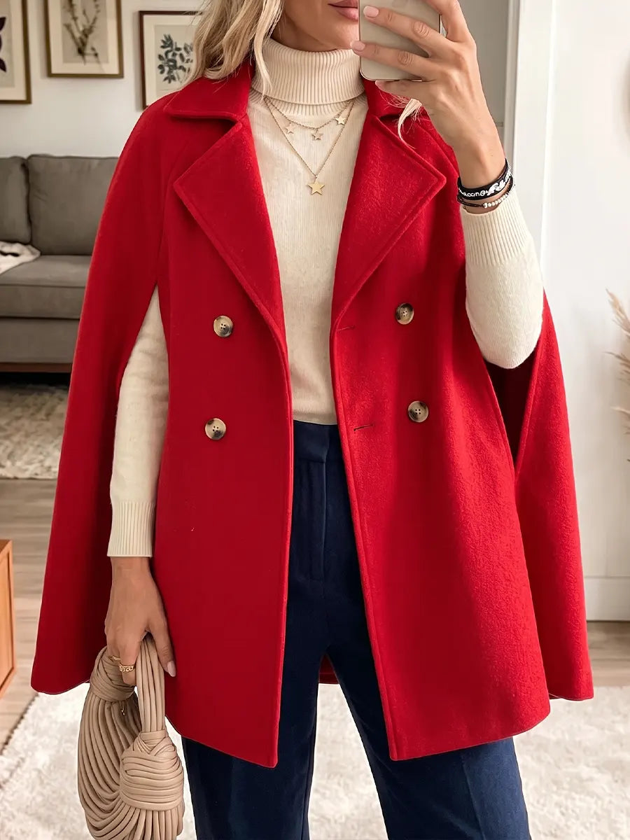 Vintage Elegant Woolen Fabric Coat