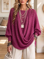Retro Elegant Hollow Knit Art Casual Stylish Long Sleeve Layered Sweater