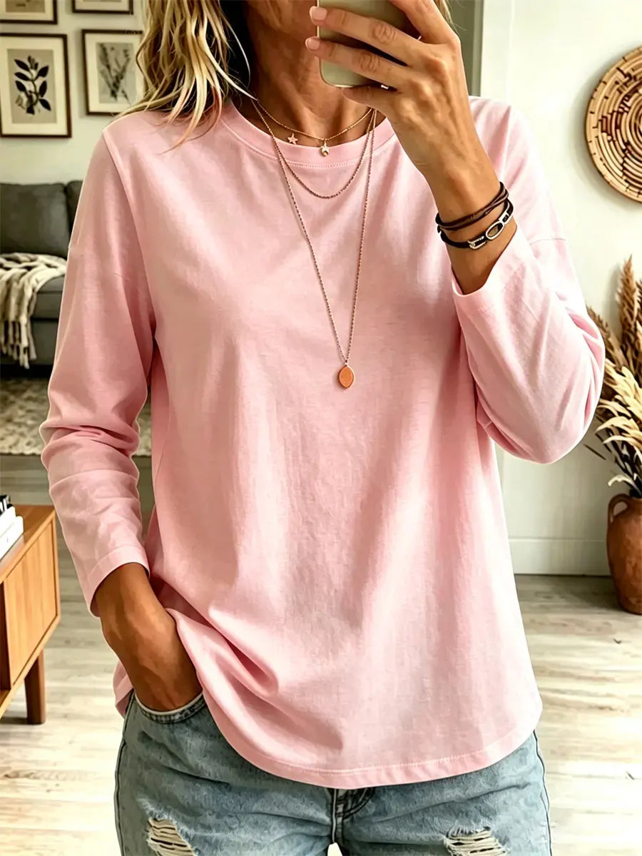 Classic Solid Color Art Casual Stylish Long Sleeve Cotton Shirt