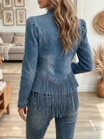 Women's Fringe Detail Denim Jacket