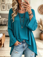 Women's Oversized V-Neck Gauze Babydoll Tunic
