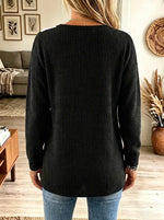 Women's Pearl Embellished Colorblock V-Neck Sweater