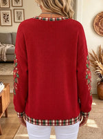 Women's Holly Jolly Christmas Waffle Knit Top