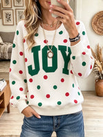 Women's Joy Polka Dot Holiday Sweatshirt