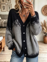 Women's Ombre Mohair Knit Cardigan