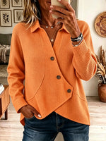 Women's Asymmetrical Button Cardigan Sweater