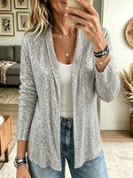 Women's Sequin Open-Front Blazer Cardigan