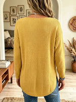 Women's V-Neck Ribbed Pullover Sweater
