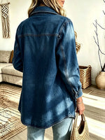 Women's Vintage Irregular Collar Denim Coat
