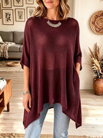 Women's Knit Asymmetrical Tunic Top